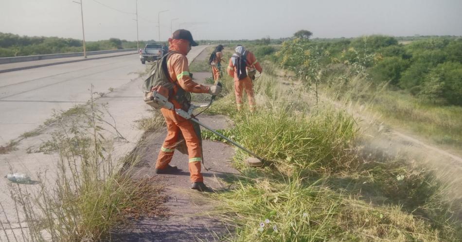 La Municipalidad trabajoacute en un amplio operativo de limpieza en la Costanera Sur