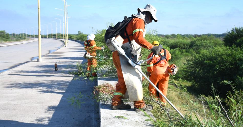 Avanzan los operativos de limpieza en la costanera camino a San Esteban 