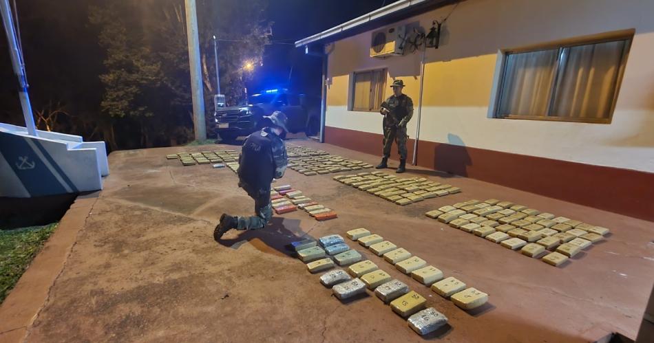 Incautan 245 kilos de marihuana en un operativo nocturno en Misiones