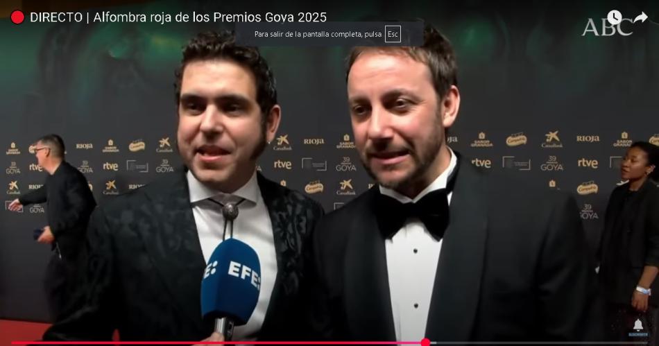 Javier Macipe y Pepe Lorente en la previa a la entrega de los Goya 2025