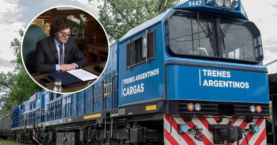 Milei firmoacute el decreto para la privatizacioacuten total de la empresa Belgrano Cargas