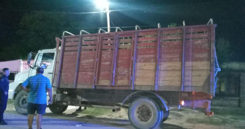 Camión interceptado cuando evadía un control en la ruta (Foto- Policía de la Provincia)