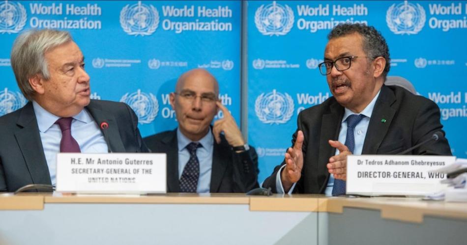 LAMENTO Expresiones del director de la Organización Tedros Adhanom Ghebreyesus