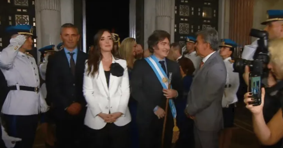 El tenso momento entre Villarruel y Milei (Foto Captura de video)