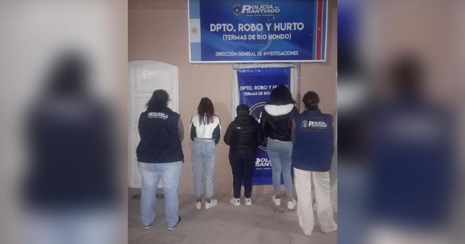 Tres tucumanas punguistas detenidas en Las Termas (Foto- Policía de la Provincia)