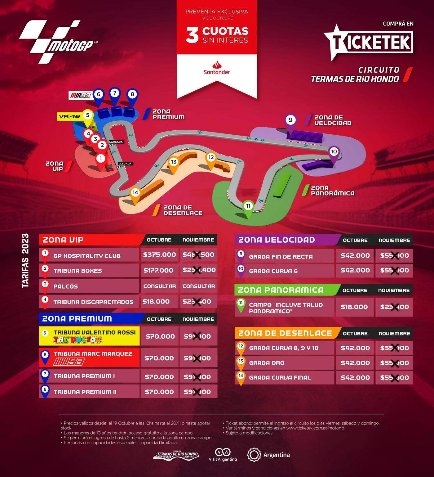 MOTO GP 2024 fechas y cuándo habilitan la preventa de entradas al